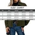 thumbnail image 3 of Breezora Women's Fashion Cropped Corduroy Button Down Crop Jacket Long Sleeve Shirt Top Trendy 2025 L Size White, 3 of 6