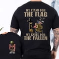 thumbnail image 2 of FLAGWIX Veteran Kneeling Christ Cross We Stand For The Flag We Kneel For The Fallen Veteran T-Shirt MLN3115TS - Father's Day, Christmas, Birthday Gifts For Men, Husband Gifts, 2 of 6