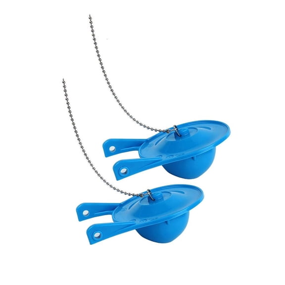 2Pcs Toilet Flapper Replacement Water Saving Flush Valves Flapper with Chain