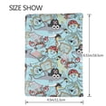 thumbnail image 3 of Rateoe Cartoon Pirate Pattern Passport Holder Wallet Leather Mulit-purpose Travel Wallet Credit Cards Case ,Passport Cover for Women Men-6.5 in, 3 of 5