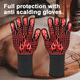 thumbnail image 4 of Guantes para horno resistentes al calor de 932 °F, guantes para parrilla resistentes a cortes, guantes de silicona antideslizantes para barbacoa, guantes de cocina seguros para la cocina, 4 of 5