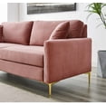 thumbnail image 5 of Sofa, Velvet, Pink, Modern Contemporary Urban Design, Living Lounge Room Hotel Lobby Hospitality, 5 of 10