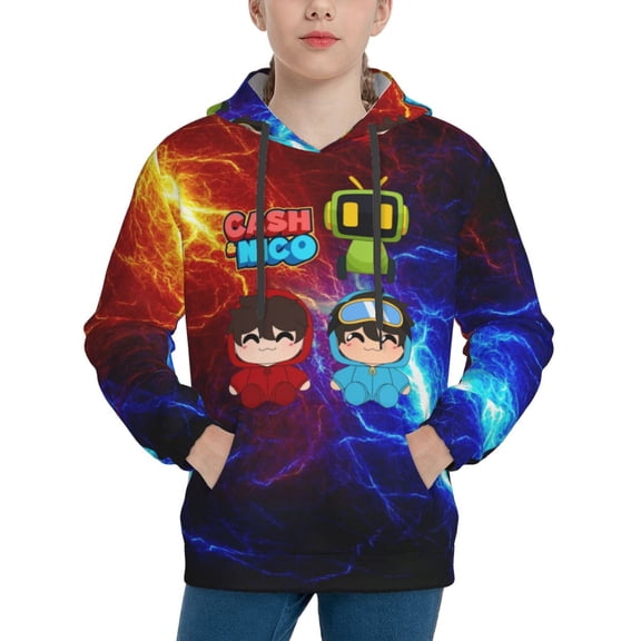 Cash and Nico Youth Pullover Hooded Graphic Sweatshirts Long Sleeve Casual Hoodies Teen