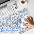 thumbnail image 4 of Long Mouse Pads for Desk,Pioneer Flower Floral Print Pattern Desk Mats on Top Of Desks, Desk Mouse Pad Extra Large with 3mm Non-Slip Base and Stitched Edge for Gaming,Office,Work,Home 35.4"x15.7", 4 of 6