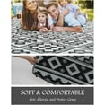 thumbnail image 7 of SIXHOME Outdoor Rug 9'x12' Waterproof Reversible Patio Rug Modern Lightweight Plastic Straw Indoor Outdoor Rug for RV Camping Deck Balcony Porch Boho Patio Decor Outdoor Carpet Black and Wite, 7 of 7