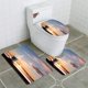 thumbnail image 1 of ABPHQTO Café caliente de la mañana al amanecer Juego de alfombras de baño de 3 piezas Alfombra de baño Alfombra de contorno y tapa de inodoro, 1 of 2