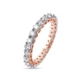 thumbnail image 3 of AFFY Eternity Wedding Band for Women | 1.60CT 2.5MM Round Moissanite Diamond | 14K Rose Gold -6.5, 3 of 5