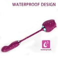 thumbnail image 3 of Tluda Jouets Rose Vibromasseur à Point G, 3 en 1 avec Gode Vibrant pour Femmes Violet-Rouge, 3 of 4