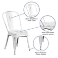 thumbnail image 3 of Bowery Hill Metal Dining Chair in Distressed White, 3 of 7