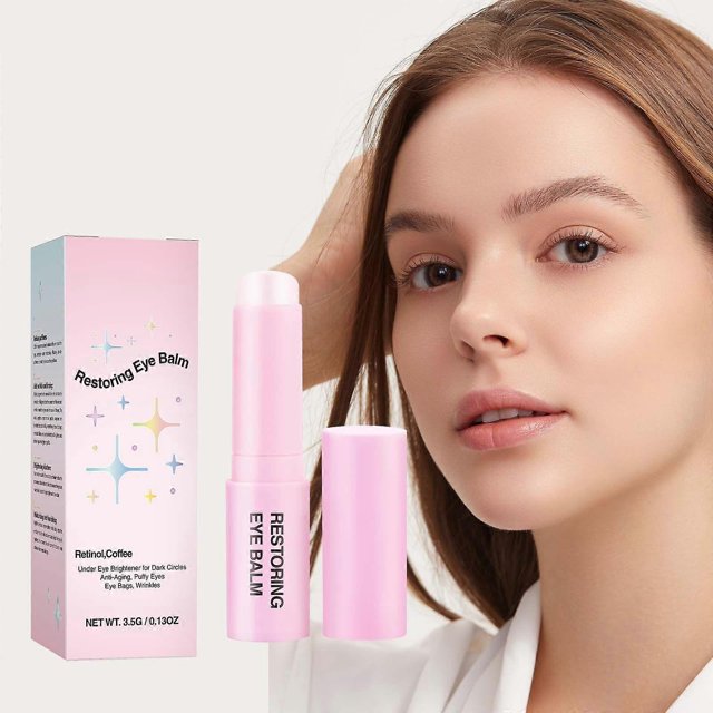 Barra hidratante para ojos con esencia para el cuidado de los ojos, portátil, 3,5 g, Flye250690, rosa