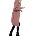 thumbnail image 4 of Hoodies for Women KONBECA Women's Casual Zip up Hoodies, Long Tunic Sweatshirts Jackets, Plus Size Winter Hoodie Warm Coats with Pockets, Fleece Mid Length Hoodies Jackets Outwear Pink S, 4 of 4