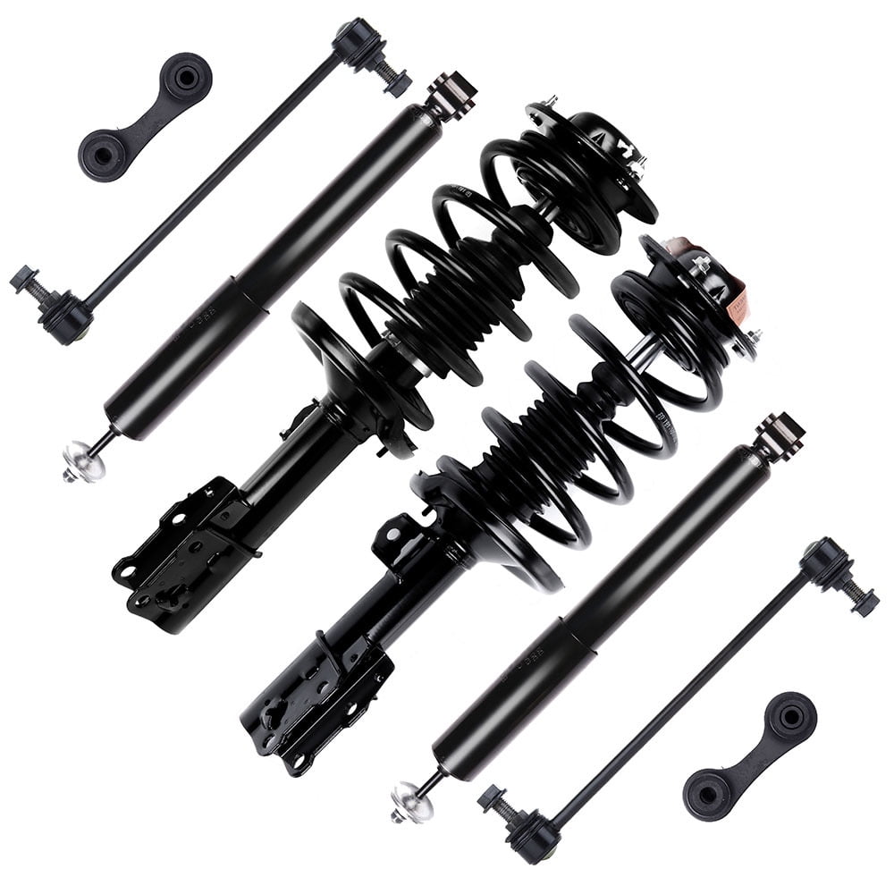 CCIYU Complete Suspension Kit Fits 04 05 06 07 08 09 10 11 12 for Chevrolet for Malibu Includes Strut Spring Assembly, Rear Shock Absorber, Stabilizer Bar Link Kit, Stabilizer Bar Link