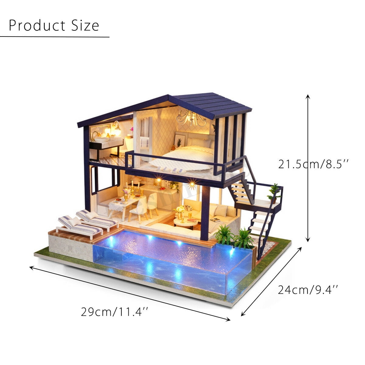 our sweet family 8 room dollhouse