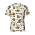 thumbnail image 4 of Vsdgher Hohey Bee Golden2 Print Men's Dry Fit Mesh Athletic Shirts Moisture Wicking Tennis T-Shirt Tops, 4 of 9