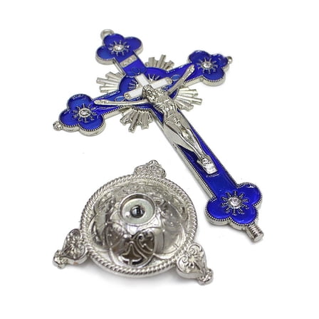 5pcs Metal Standing Crosses Decoration for Family Office Decor Church Ornaments