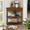 Brown, variant on 3-Tier Corner Shelf Unit for Small Spaces - Triangular Storage Rack with Solid Wood Legs, Multi-Functional Apartment & Living Room Furniture, Easy Assembly (Milk White)