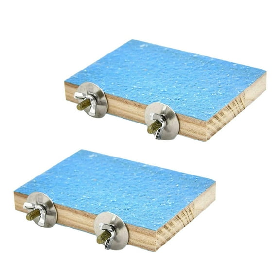 2X Bird Perch Stand Platform Natural Wood Playground Paws Grinding Clean for Pet Parrot Budgies Parakeet Cockatiels,2 x Parrot Perch,Random color