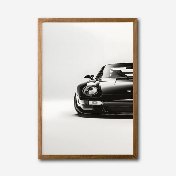 Luxury Sports Car Black & White Canvas Wall Art – Modern Minimalist Decor