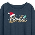 thumbnail image 3 of Barbie - Holidays & Christmas - Santa Hat Logo - Women's Lightweight French Terry Long Sleeve Shirt, 3 of 5