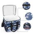 thumbnail image 6 of FORMRS Insulated Cooler Bag 24 Cans Capacity Soft Leakproof Lunch Box with Side Pockets, Floral Ocean Waves, 6 of 7