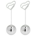 thumbnail image 2 of 2Pcs Table Number Holder Heart Shaped Firm Stable Premium Metal Sturdy Durable Wide Application Place Card HolderSilver, 2 of 14