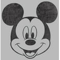 thumbnail image 2 of Junior's Mickey & Friends Smiling Mickey Mouse Distressed Graphic Tee Athletic Heather Medium, 2 of 3