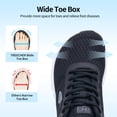 thumbnail image 3 of Treecher Wide Toe Box Shoes Women Arch Support Walking Shoes for Plantar Fasciitis Orthotic Tennis Sneakers Black Size 8.5, 3 of 7