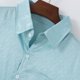 thumbnail image 3 of Ceisia Men's Solid Satin Long Sleeve Dress Shirt with Chest Pocket for Business & Casual Wear Mint Green L Gifts, 3 of 5