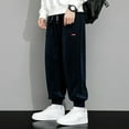 thumbnail image 2 of Afdoent Afdoent Mens Corduroy Pants Fall Winter Casual Pants Loose Straight Leg Trousers Fashionable Streetwear, 2 of 4
