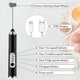 thumbnail image 3 of Electric Milk Frother Handheld Whisk Rechargeable Foam Maker 3-speed Automatic Egg Beater Coffee Matcha Mixer, 3 of 3