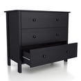 thumbnail image 3 of Furniture of America Gabriel 3-Drawer Dresser, Black, 3 of 12