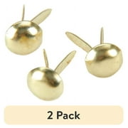 (2 pack) Creative Impressions Mini Metal Paper Fasteners 3mm 100/Pkg-Round - Gold