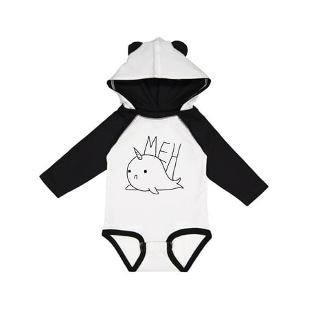 

Inktastic Meh Narwhal Gift Baby Boy or Baby Girl Long Sleeve Bodysuit