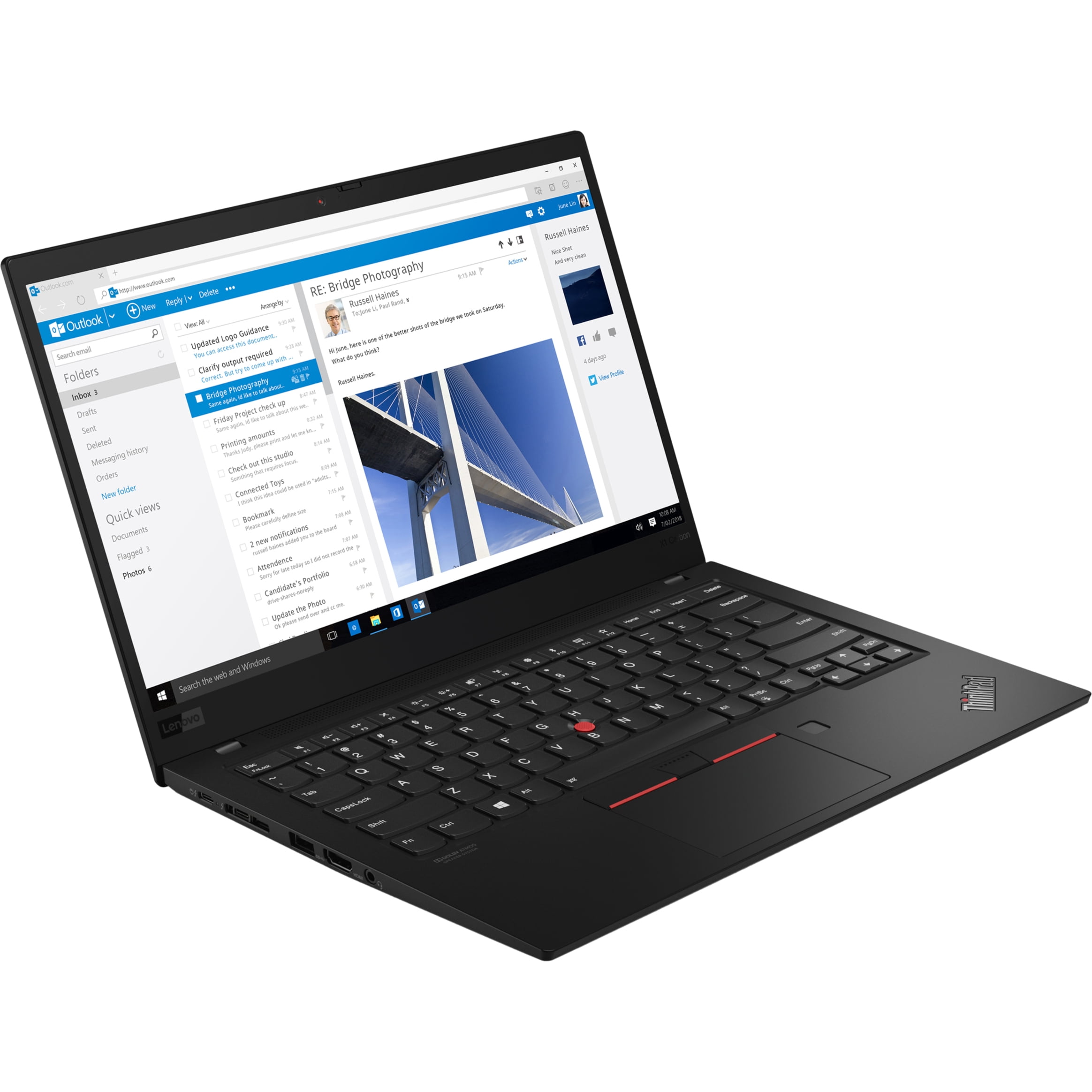 Lenovo ThinkPad X1 Carbon 7th Gen Computer, Intel i5-8265U, 8GB