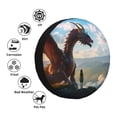 thumbnail image 4 of Naloa Clear Sky Mountain Red Dragon PVC Leather Spare Tire Wheel Cover for Car Truck SUV Camper Trailer Universal Fit many size17 inch, 4 of 6