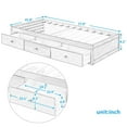 thumbnail image 7 of Twin Bed with Storage Platform Bed with 3 Drawers Captain Bed Frame, 7 of 7