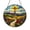 Acrylic 3.5 Inch, variant on Stained Glass Cross Window Hanging, Floral Pathway Design with Sun and Colorful Blooms, Spiritual Home Accent Gift
