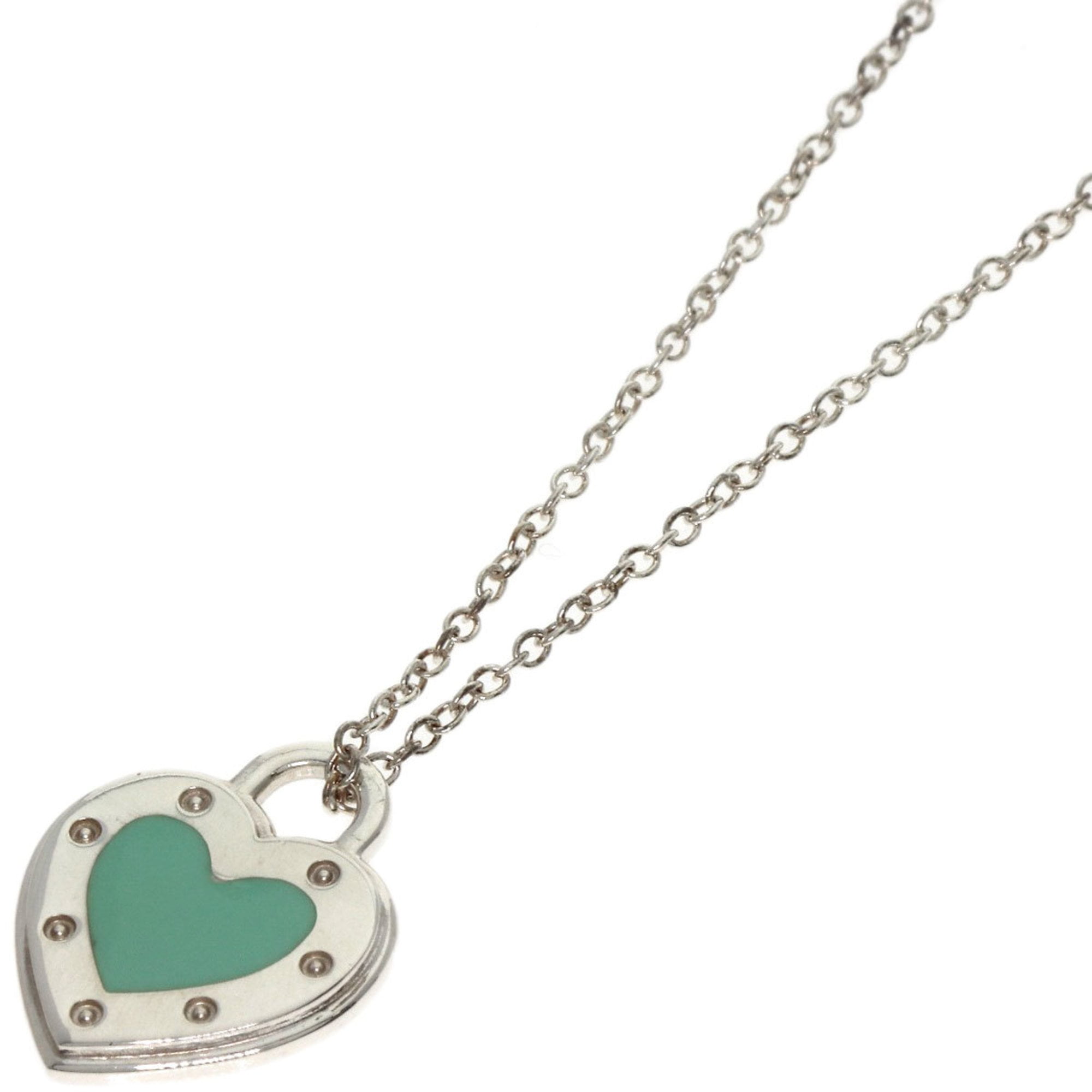 Pre-Owned Tiffany & Co. Return to Love Heart Enamel Necklace in Silver for Women.... (Good)