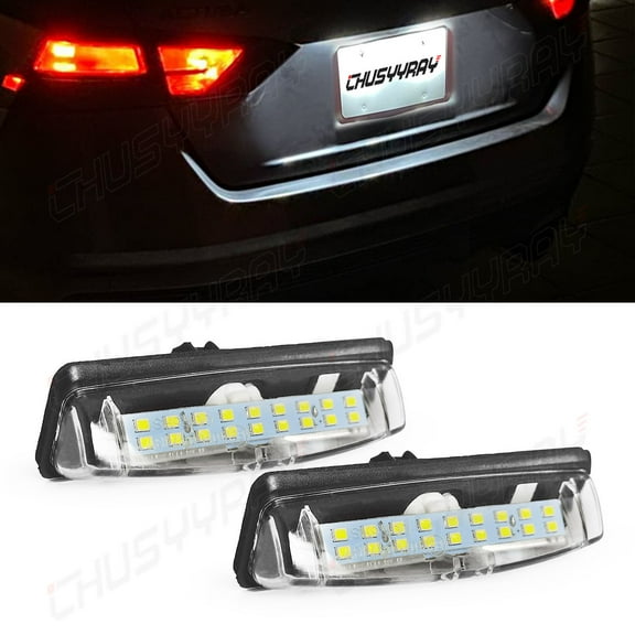 Pack of 2 Pure White LED License Plate Light Lamp Assembly Fit For 2002-2006 Lexus ES300 ES330