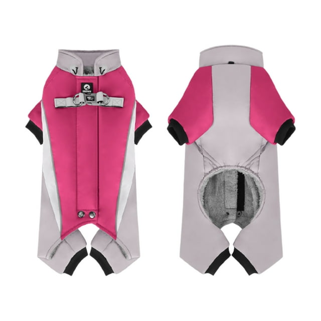 Hearth & Gear Winter Coat Warm Jacket Adjustable 4 Legs Jumpsuit With D Ring & Reflective Strips For Small To Large Pet Clothes Rack Pet Clothes for Small Dogs Girl Pet Clothes for Small Dogs Boy Pet