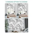 thumbnail image 4 of Black White Leaves Tie Up Curtains for Windows 45 Inch Length Balloon Curtains Kitchen Adjustable Balloon Window Shade Minimalist Natural Trees Watercolor Tie Up Bathroom Curtain Window 52"x45", 4 of 6