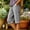 Black, variant on jjayotai Women's Casual Summer Bermuda Shorts Plaid Elastic Waist Shorts Button Deco Knee Length Long Shorts with Pockets