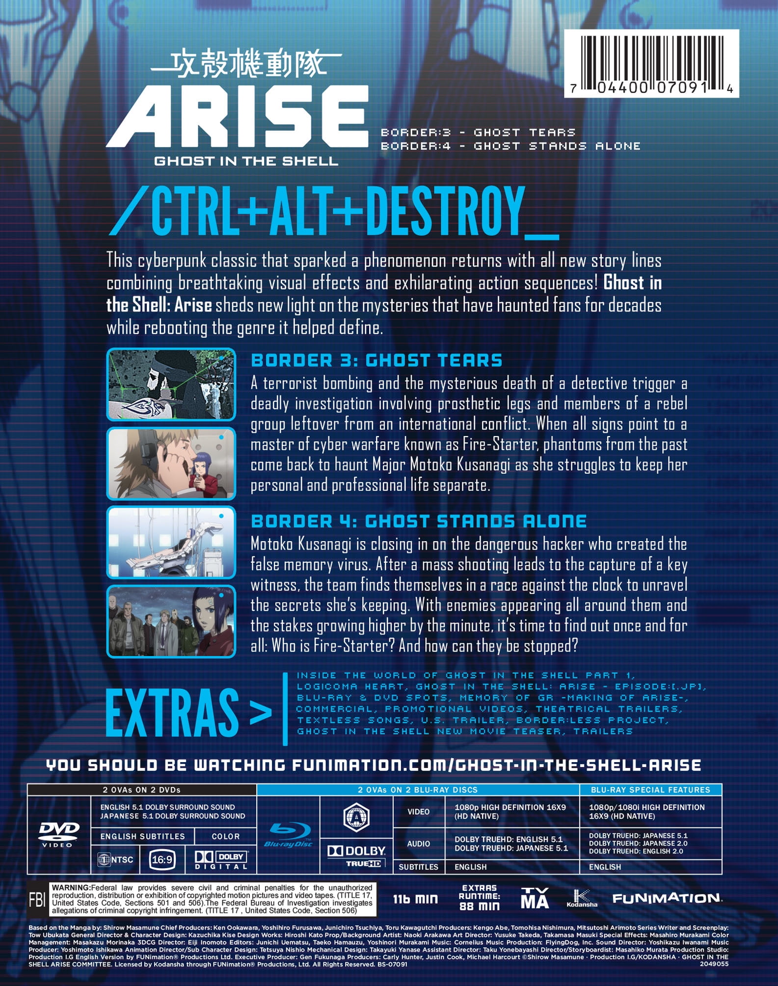 その他 Ghost in the Shell Arise: Bord [Blu-ray] [Import anglais] Amazon.com: Ghost in the Shell: Arise - Border 4: Ghost Stands