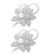 thumbnail image 1 of 2X Pin de Broche de Flores con Clase con Cristal Creado Brillante Y Perla Creada para la Boda de Navidad O Fiesta de Graduacion, 1 of 5