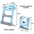 thumbnail image 3 of Asiento de Entrenamiento para Baño con Escalera Antideslizante - Asiento Entrenador para Baño Niño, Taburete Plegable Infantil para Taza, con Acolchonado, Asiento Ergonómico Rosa, A, Cojín Duro, 3 of 8