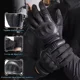 thumbnail image 3 of Guantes De Cuero Para Moto Pantalla Táctil Guantes, Negro, 3 of 8