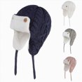 thumbnail image 2 of 1-2 Years Toddler Kids Beanie Hat Warm Winter Knitted Hat Classic Color Outdoor Trapper Hat Toddler Beanies, 2 of 9