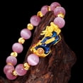 thumbnail image 2 of Pulsera de moda Hugo Obsidiana Shui Rosado para mujeres y hombres, 2 of 7