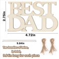 thumbnail image 4 of 160 Piezas de las Mejores Artesanías de Madera Sin Terminar de DAD, Etiquetas de Regalo con Cuerda para Regalos del Día del Padre, Decoraciones de Fiesta de Cumpleaños de Papá, 4 of 5