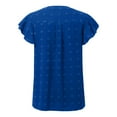 thumbnail image 3 of Siilsaa Womens Blouse V Neck Ruffle Sleeve Flowy Shirts Dressy Casual Cute Summer Tops I,S, 3 of 5